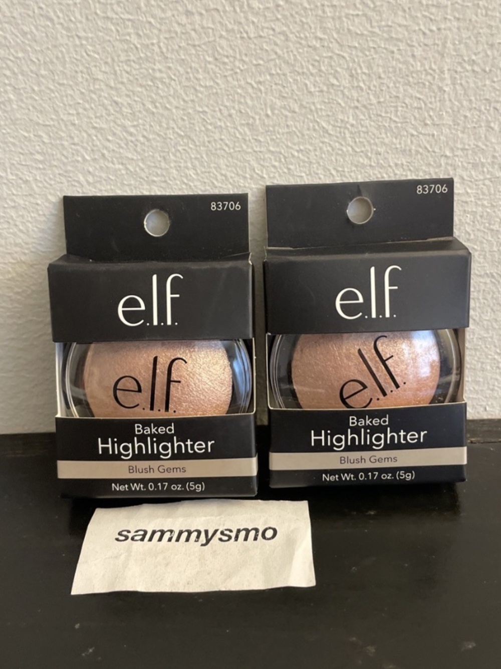 e.l.f. elf Cosmetics Baked Highlighter 83706 Blush Gems, x2 Discontinued, Read